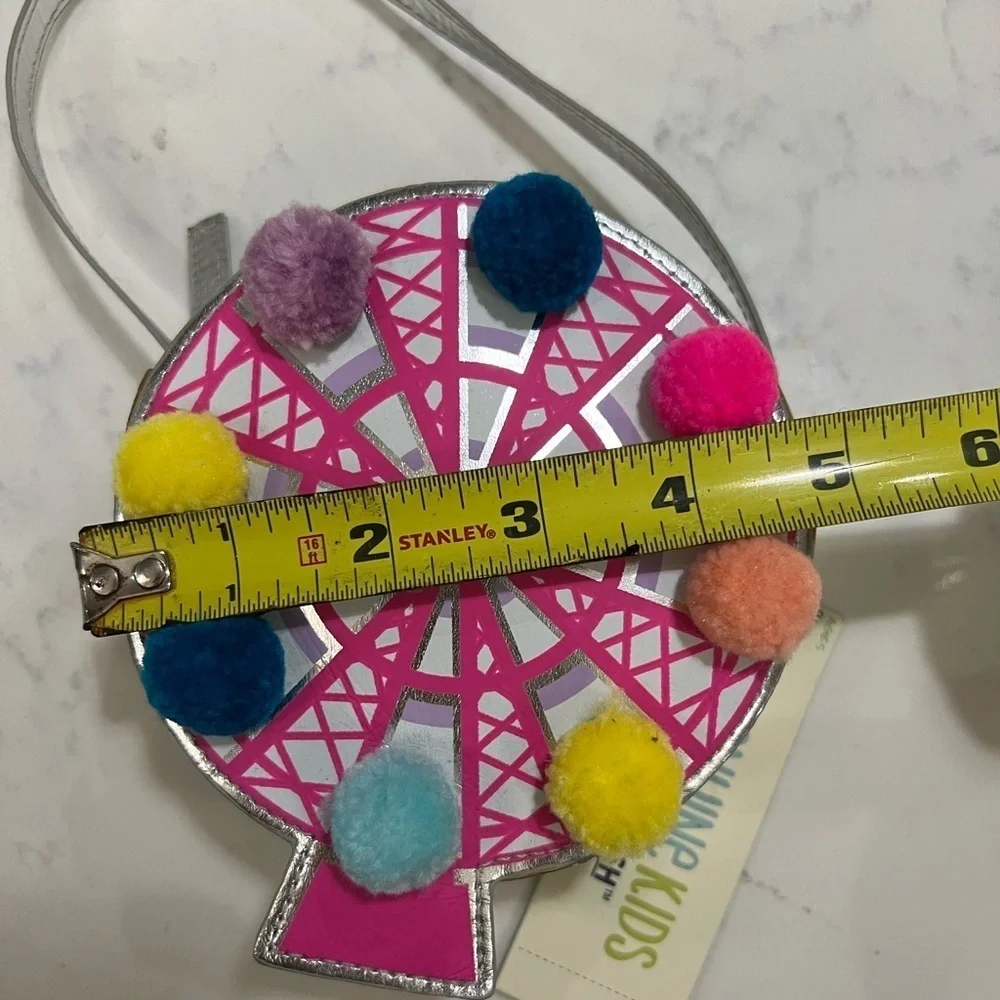 OshKosh B'gosh Ferris Wheel Pom-Pom Bag - Pink and Multicolor MINI BAG